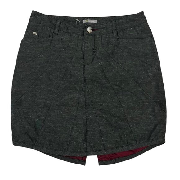 Toad & Co skirt women's 6 gray quilted cotton poly blend pockets - Picture 1 of 8